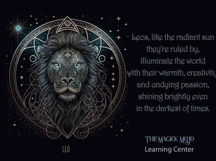 Leo zodiac symbol on a black background