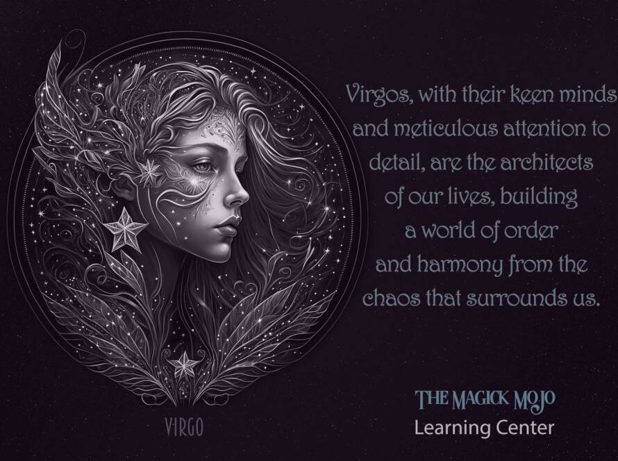 Virgo zodiac symbol on a dark background
