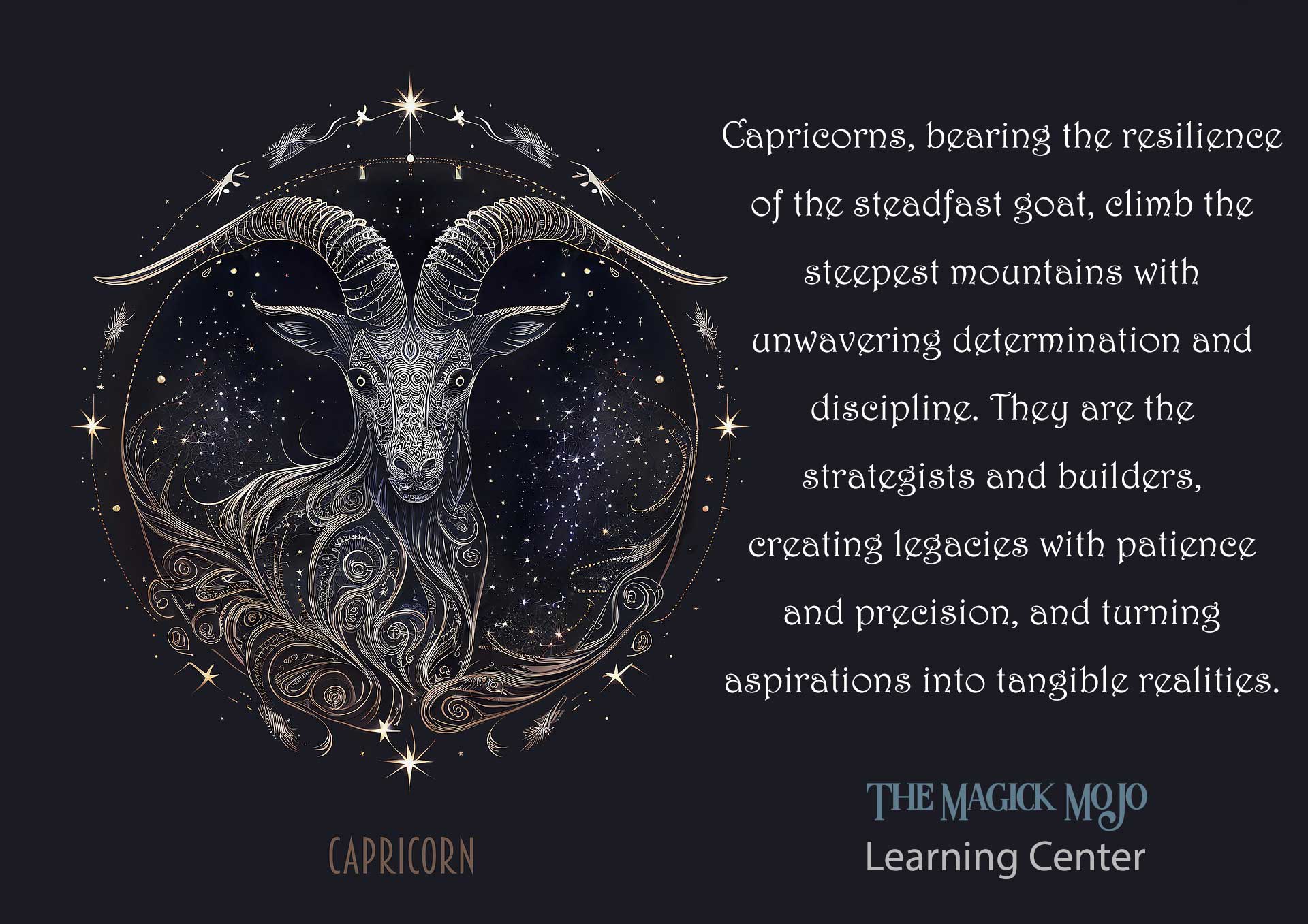 Dec 22 – Jan 19 | Capricorn: The Goat’s Path