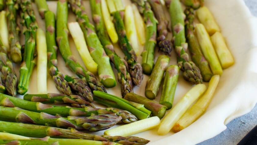 Asparagus Quiche preparation