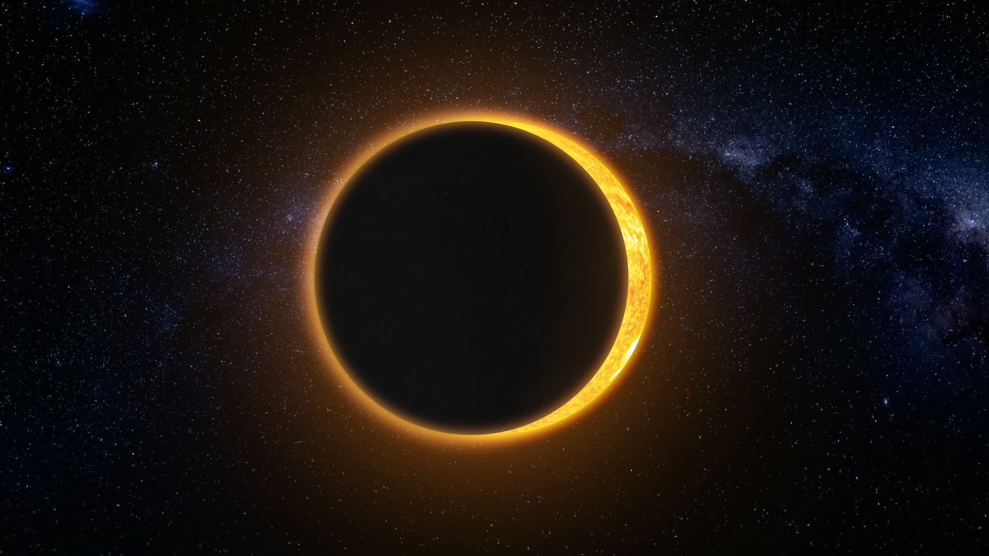 Full solar eclipse Abstract scientific background
